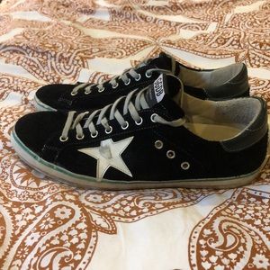 Golden Goose Black Suede Superstar Sneakers 10